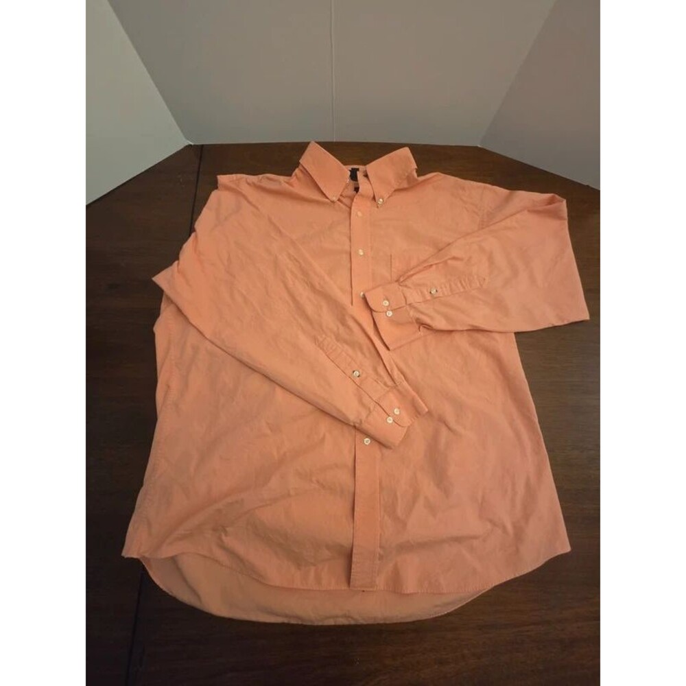 Tommy Hilfiger TLC Peach Button-Down Shirt Men’s XL 17.5 34–35 Vintage 2005